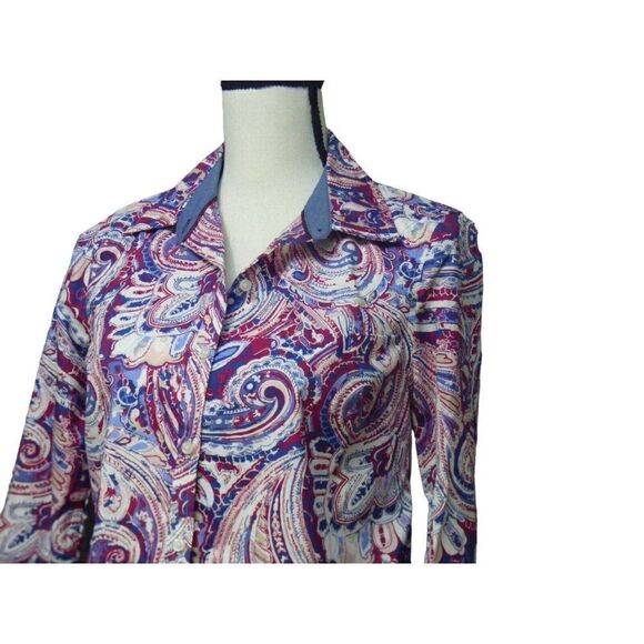 Charter Club Women’s Tabbed Sleeves Petites Cotton Shirt, 2P, Cloud Combo - Picture 3 of 10